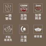 SANLUX 台灣三洋 多功能料理鴛鴦鍋 DHPS-512CF, , large