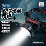 WT-171 東泰 36W高亮度USB充電式頭燈 多段光源設計・附鋰電池與充電線, , large