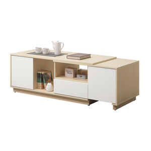 【唯熙傢俱】羅伊原木雙色4尺伸縮大茶几