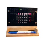 O'day Perpetual Calendar(Wooden Storage)-Black,Sunday Start, , large