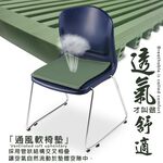 金德恩 GS MALL 台灣專利製造 S號 透氣冰涼軟式坐墊 透氣墊 冰涼墊 軟式坐墊 椅背墊 33x42x2.3cm 綠色, , large