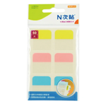 【N次貼】66514 書寫型可再貼分類索引片 28x25mm 60片/3色/袋 - 單面(黃、粉紅、藍)-66514, , large