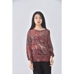 (S) sportmax質感變形蟲紅色長袖上衣二手衣, , large
