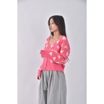 (XL) white韓牌質感愛心粉色長袖上衣二手衣, , large