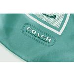 COACH Signature 復古經典標誌真絲方巾/海水藍, , large