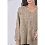 (XL) earth music ecology質感V領綠色毛衣二手衣, , large