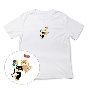 JZ TEE Shiba Inu Balloon Graphic Tee