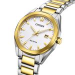 CITIZEN 星辰 限量 光動能八角形經典大三針手錶 送禮推薦-銀x金/38mm BM7624-82A, , large