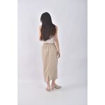 (S) 開衩杏色長裙二手衣, , large