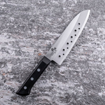 【日本貝印KAI】日本製 若竹名刀 關孫六 料理刀 廚房刀 不鏽鋼刀-16.5cm(帶孔三德刀), , large