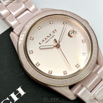 [星晴錶業]COACH手錶,36mm,CH00022粉色錶面粉色錶殼粉紅陶瓷錶帶款, , large