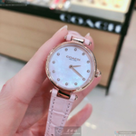 [星晴錶業]COACH手錶,26mm,CH00146粉紅色錶面玫瑰金錶殼粉紅真皮皮革錶帶款, , large