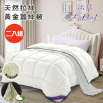 二入組【FlowerButterf 法蝶】天然拉絲黃金蠶絲被2.5Kg(棉被/被子/蠶絲被/四季被)(FB0008-W25), , large
