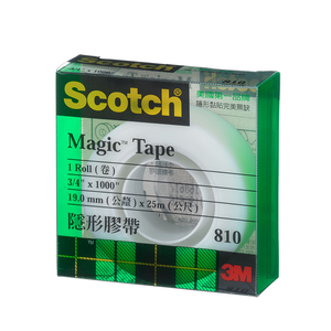 【龍品文創】3M 3/4"810LM 25M明盒隱型膠帶