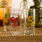 【SOLO Vintage】290ml Colorful Fruit Glasses 4 Pieces Set Teacups Water Cups Juice Cups Summer Drinks, , large