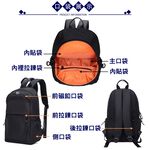 SPRING-尼龍後背包中性百搭後背包簡約抽繩後背包, , large