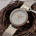 [星晴錶業]COACH手錶,26mm,CH00130白色錶面玫瑰金錶殼銀色米蘭錶帶款, , large