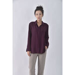 (L) uniqlo簡約紫色襯衫上衣二手衣, , large