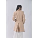(S) 【國泰航空永續合作】mary jane質感羊毛純羊毛杏色外套二手衣, , large