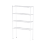 【Y HOUSE】90x30x150cm Lightweight Four-layer Iron Rack Iron Rack Shelf-Painted White, , large