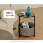 【H&R安室家】可拆式收納小圓桌/茶几/附籃-黑TBF43A, , large