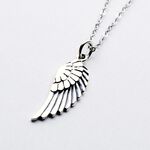 【Angel & Me】Angel Wing s925 sterling silver necklace Valentine Day gift, , large