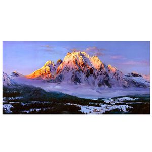 【御畫房】紫氣東來 國家一級畫師手繪油畫60×120cm(VF-138)