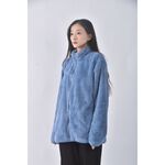 (XL) 質感高領藍色外套二手衣, , large