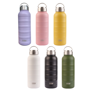 【H&R安室家】TYESO泰碩  304不鏽鋼毛毛蟲保溫瓶1000ml(H02)