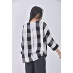 (XL) ob style格紋白色長袖上衣二手衣, , large