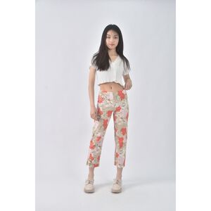 (M) sportmax高腰質感花紋綠色長褲二手衣