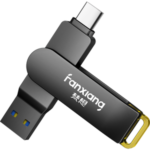 [FANXIANG] Dual-head USB flash drive Type-C + Type-A suitable for Android and Apple phones 15/16 direct plug-in without APP-Fanxiang F375-256GB