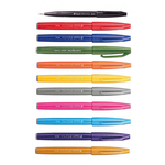 【 Pentel 飛龍 】柔繪筆 10支/盒 SES15C   -  G黃, , large