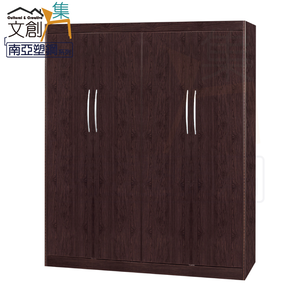 【文創集】多莉 環保5.5尺南亞塑鋼四門高衣櫃/收納櫃(客約商品)