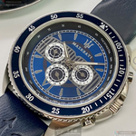 [星晴錶業]MASERATI手錶,46mm,R8851101002寶藍色錶面寶藍錶殼寶藍真皮皮革錶帶款, , large