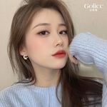 【Gulicc】古莉可 耳環 韓國蝴蝶鑲鑽花朵耳環, , large