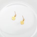 【Angel & Me】Luck Compass s925 sterling silver 24k gold plated earrings gift, , large