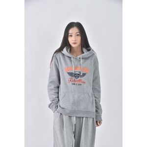 (L) bsx棉質內刷毛棉帽灰色長袖上衣二手衣