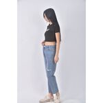 (XL) feina韓牌高腰丹寧牛仔修身藍色長褲二手衣, , large