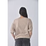(S) uniqlo質感棉質純棉杏色長袖上衣二手衣, , large