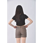 (L) ef de棉質高腰棕色短褲二手衣, , large