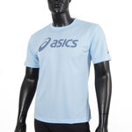 Asics 男女 短袖 T恤 運動 透氣 吸濕 快乾 抗UV 台灣製 延續 水藍 [2033B666-400], , large