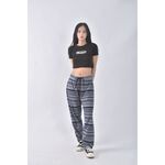 (XL) uniqlo高腰質感花紋藍色長褲二手衣, , large