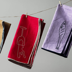 【英國 MÆGEN】刺繡棉麻餐巾組-紅 (紅酒), , large