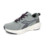 DIADORA迪亞多那 輕量緩震跑鞋 女運動鞋 女鞋 慢跑鞋 透氣 緹花 保護後跟 Q彈 足弓支撐 吸震 防滑 紫 灰紫, , large