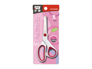 [寶旺旺] SDI手牌 雙色學生剪刀 顏色隨機出貨 0848C