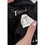 (L) tonger質感羊毛點點黑色外套二手衣, , large