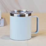 【YU Living】雙層不銹鋼馬克杯400ML 保溫杯 隨行杯-白色, , large