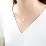 【Angel & Me】Peacock feather Feather s925 sterling silver necklace birthday gift, , large