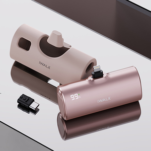 【GUXON】iWALK TWINS Wireless Portable Charger 20W / 5000mAh / Type-c + Lightning / Rose glod